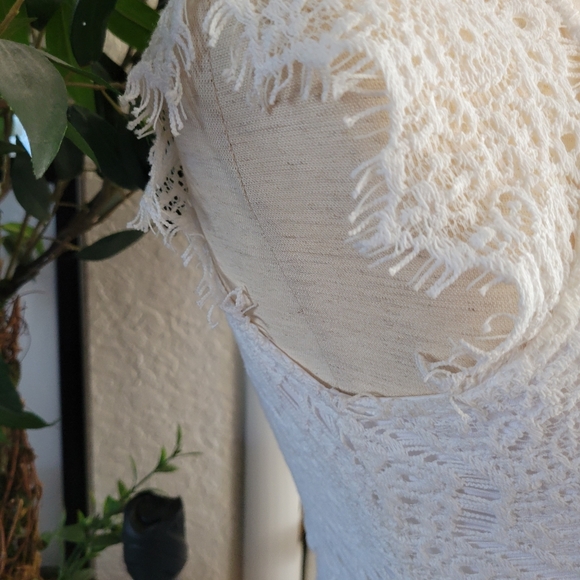 "You Are Not Alone Fitted Wht Lace Dress - Picture 2 of 10